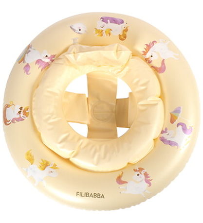Filibabba Babybadering - Alfie - 60 cm - Unicorn Shores  - Yello
