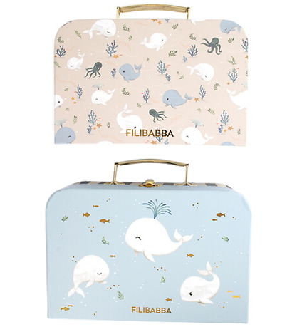 Filibabba Kuffert - 2-pak - Christian's Whale Tales - Multicolou