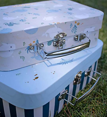 Filibabba Kuffert - 2-pak - Christian's Whale Tales - Multicolou