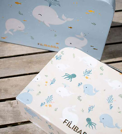 Filibabba Kuffert - 2-pak - Christian's Whale Tales - Multicolou