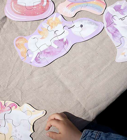 Filibabba Puslespil - 7-pak - Unicorn Shores - Multicolour