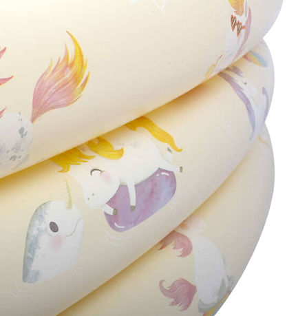 Filibabba Badebassin - Alfie - 150 cm - Unicorn Shores - Yellow
