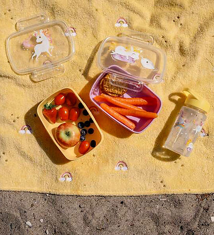 Filibabba Madkasse - 2-pak - Unicorn Shores - Yellow/ Rose