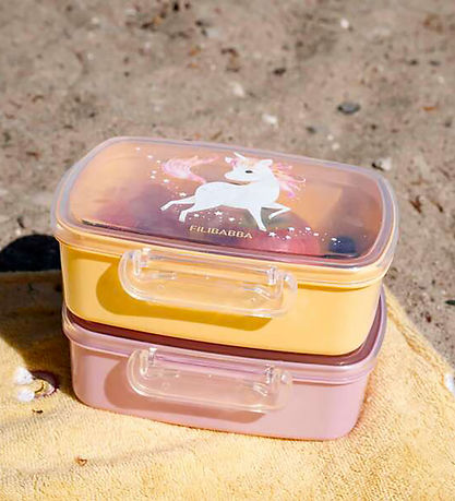 Filibabba Madkasse - 2-pak - Unicorn Shores - Yellow/ Rose