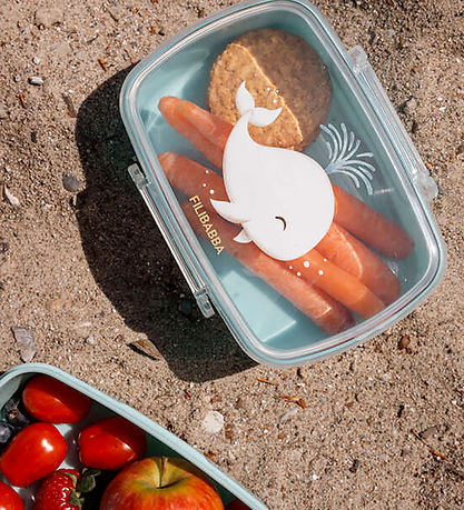 Filibabba Madkasse - 2-pak - Christian's Whale Tales - Blue/ Gre