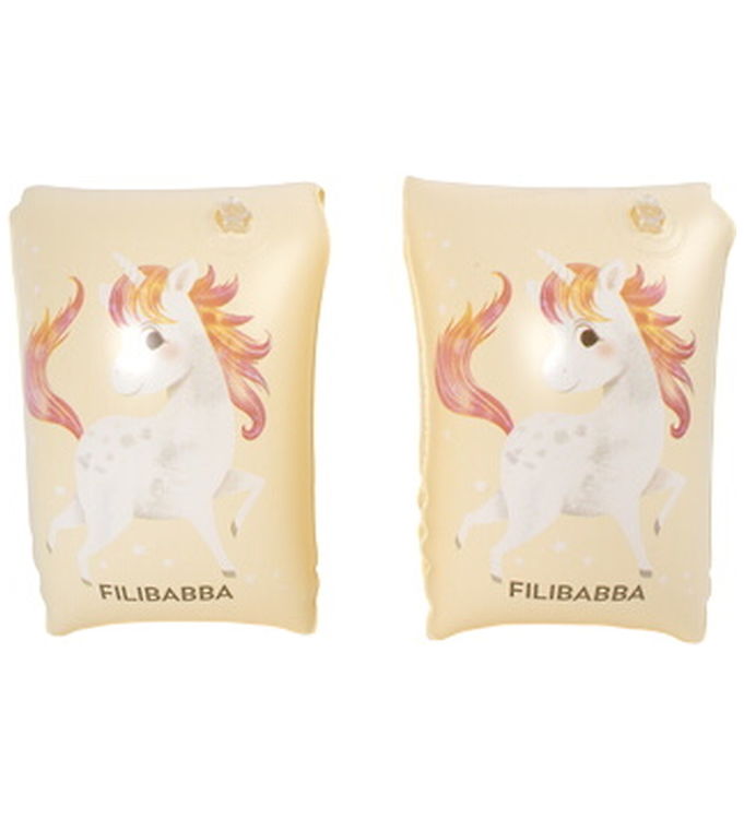 Filibabba Badevinger - Alfie - 3-6 år - Unicorn Shores - Gul billede