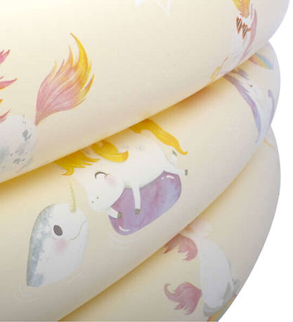 Filibabba Badebassin - Alfie - 80 cm - Unicorn Shores - Yellow