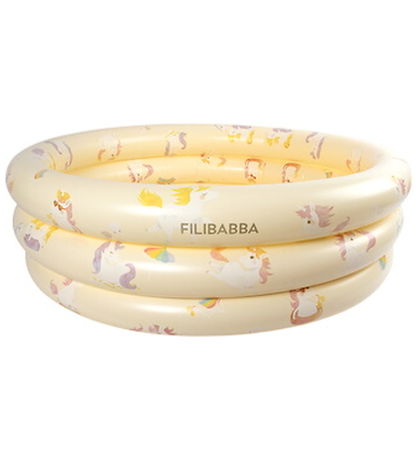 Filibabba Badebassin - Alfie - 80 cm - Unicorn Shores - Yellow