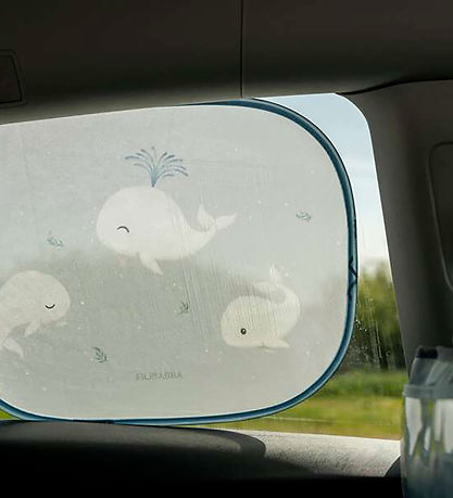 Filibabba Solskærm Til Bil - 2-pak - Christian's Whale Tales - B
