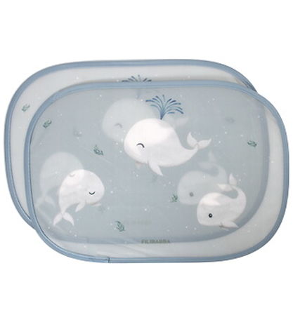 Filibabba Solskærm Til Bil - 2-pak - Christian's Whale Tales - B