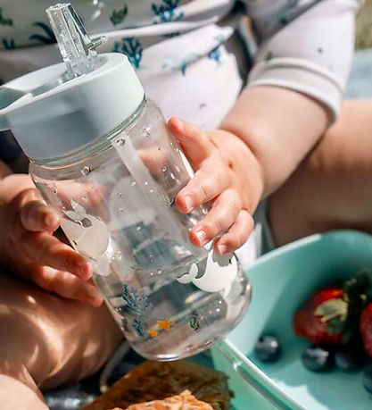 Filibabba Drikkedunk - 400 ml - Christian's Whale Tales - Blue