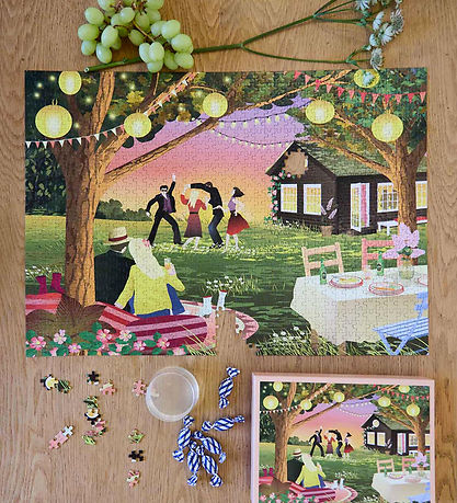 Vissevasse Puslespil - 1000 Brikker - Garden Party