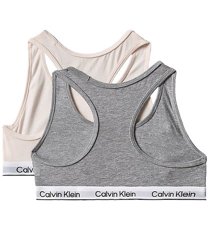 Calvin Klein Toppe - 2-pak - Silverpeony/GreyheatherPink