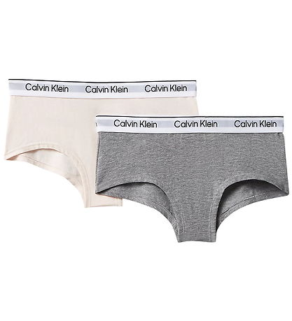 Calvin Klein Hipsters - 2-pak - Shorty - Silverpeony/Greyheather