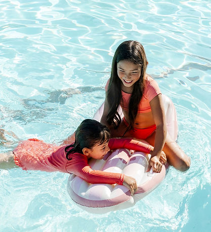 Swim Essentials Flyder -  Inflatable Surfboard Pink Flower Marke