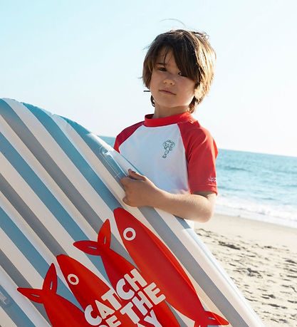 Swim Essentials Flyder - Inflatable Surfboard - Red/Blue - catch