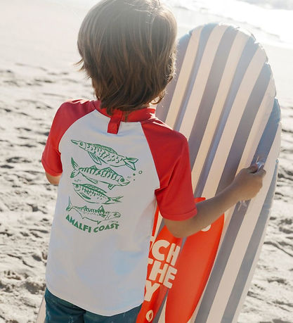 Swim Essentials Flyder - Inflatable Surfboard - Red/Blue - catch