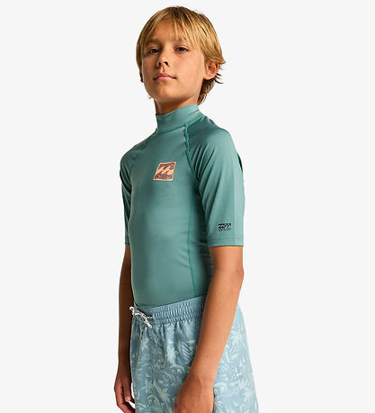 Billabong Badebluse - UV50+ - Re Issue - Grøn m. Print