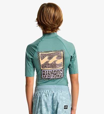 Billabong Badebluse - UV50+ - Re Issue - Grøn m. Print