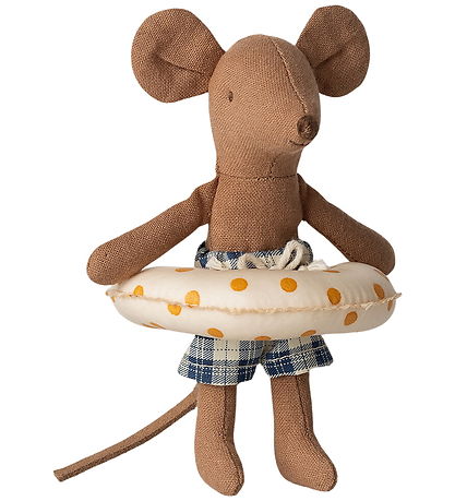 Maileg Bamse - Beach Mouse Whith Float - Little Brother - Yellow