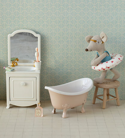 Maileg Bamse - Beach Mouse Whit Float - Little Sister - Red Dot