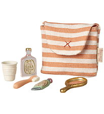 Maileg Dukketilbehør - Toilettaske - Coral Stripe