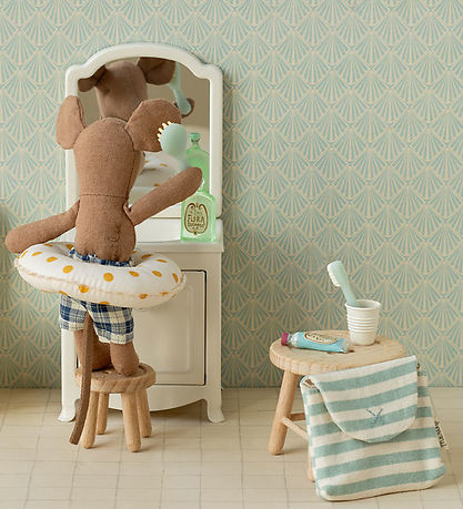 Maileg Dukketilbehør - Toilettaske - Blue Stripe