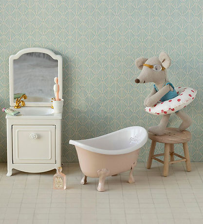 Maileg Miniatura Badekar - Mouse - Rose