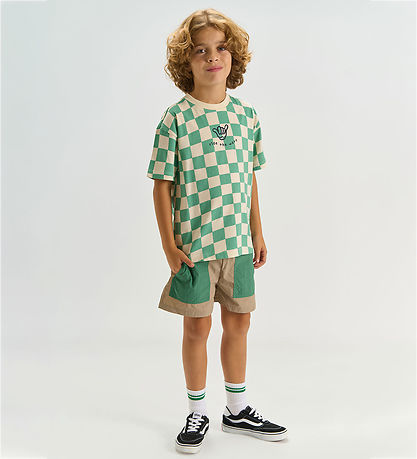 The New T-shirt - TnTiago - Creme De Menthe Check