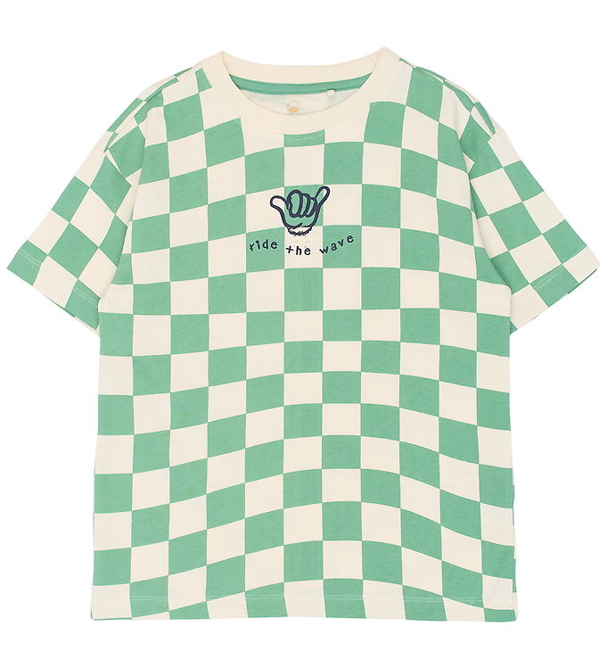 The New T-shirt - TnTiago - Creme De Menthe Check