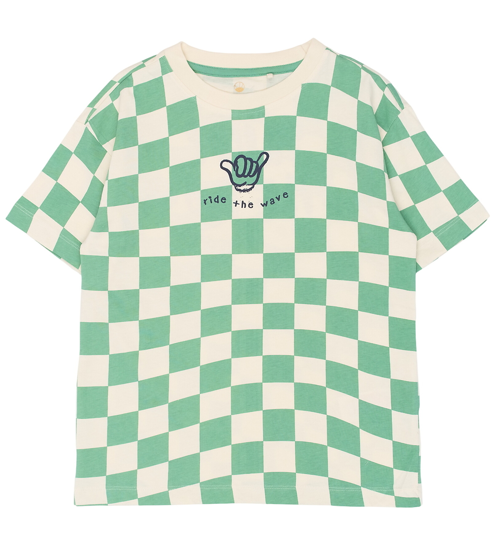 The New T-Shirt - TnTiago - Creme De Menthe Check - The New - 5-6 Jahre (110-116) - T-Shirts
