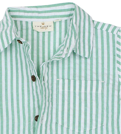 The New Siblings Skjorte - TnstTate - Creme De Menthe Striped