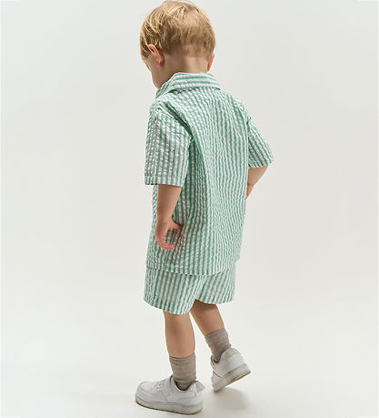 The New Siblings Skjorte - TnstTate - Creme De Menthe Striped