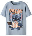 Name It T-shirt - NmmAntonio - Stitch - Blue Fog