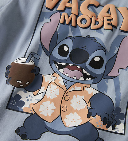 Name It T-shirt - NmmAntonio - Stitch - Blue Fog