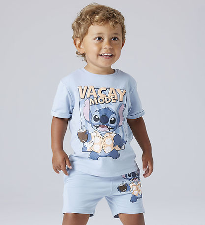 Name It T-shirt - NmmAntonio - Stitch - Blue Fog