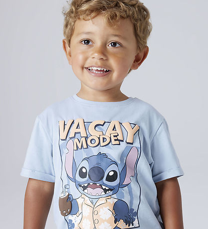 Name It T-shirt - NmmAntonio - Stitch - Blue Fog