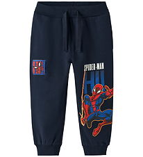 Name It Bukser - Sweat - NmmAlbie - Spiderman - Navy Blazer