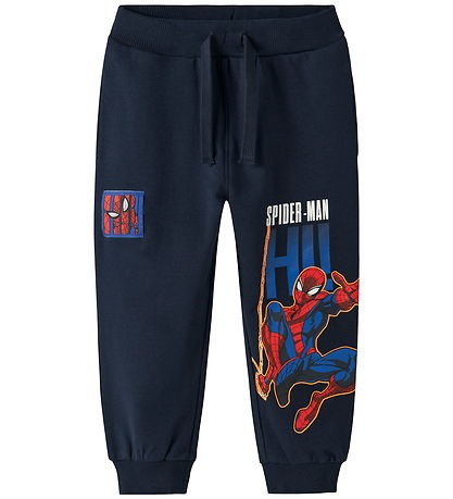 Name It Bukser - Sweat - NmmAlbie - Spiderman - Navy Blazer