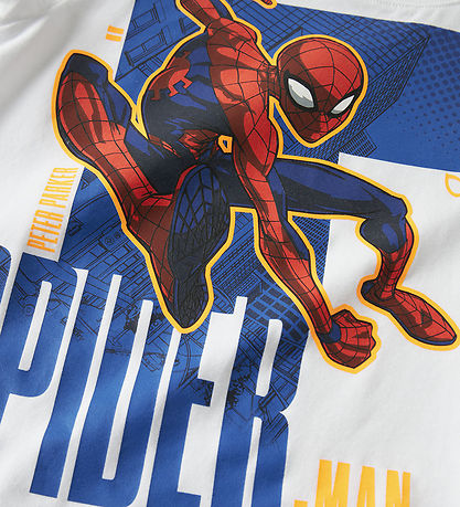 Name It T-shirt - NmmAjit - Spiderman - Bright White