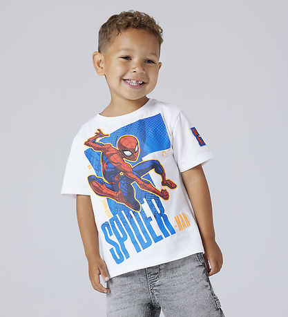Name It T-shirt - NmmAjit - Spiderman - Bright White