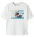 Name It T-shirt - NkmVoto - Bright White/Surfer