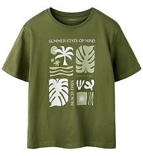 Name It T-shirt - NkmJoel - Olivine