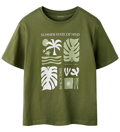 Name It T-shirt - NkmJoel - Olivine