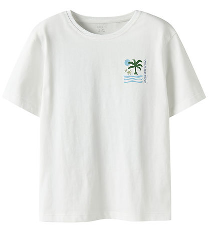 Name It T-shirt - 2-pak - NkmJoel - Olivine/Bright White