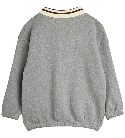 Mini Rodini Sweatshirt m. Krave - Panther Patch - Grey Melange