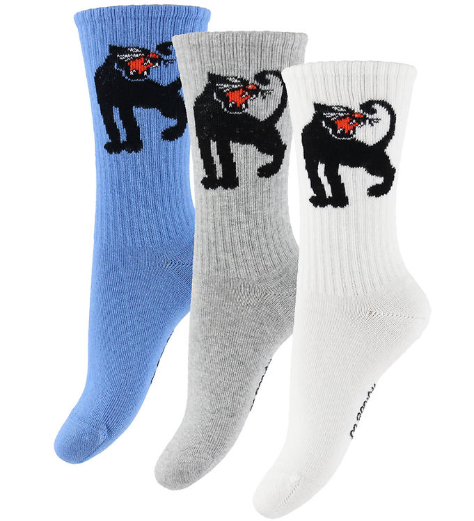 Mini Rodini Strømper - 3-pak - Panther - Multi