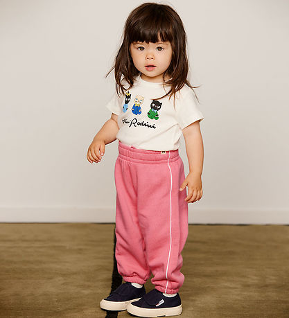 Mini Rodini Sweatpants - Piping - Pink