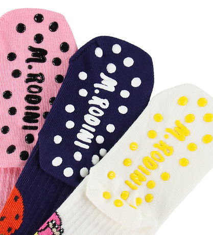 Mini Rodini Strømper m. Dupper - 3-pak - Cats - Multi