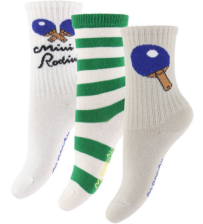 Mini Rodini Strømper - 3-pak - Table Tennis - Multi